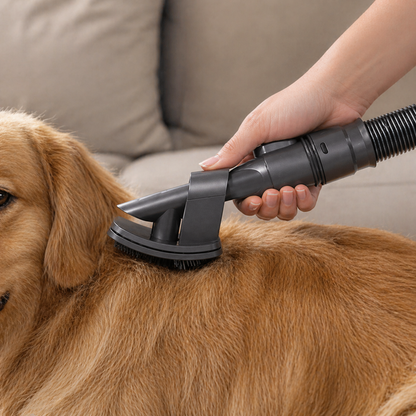 2-in-1 Pet Grooming Vacuum Attachment – Brush & Hair Removal