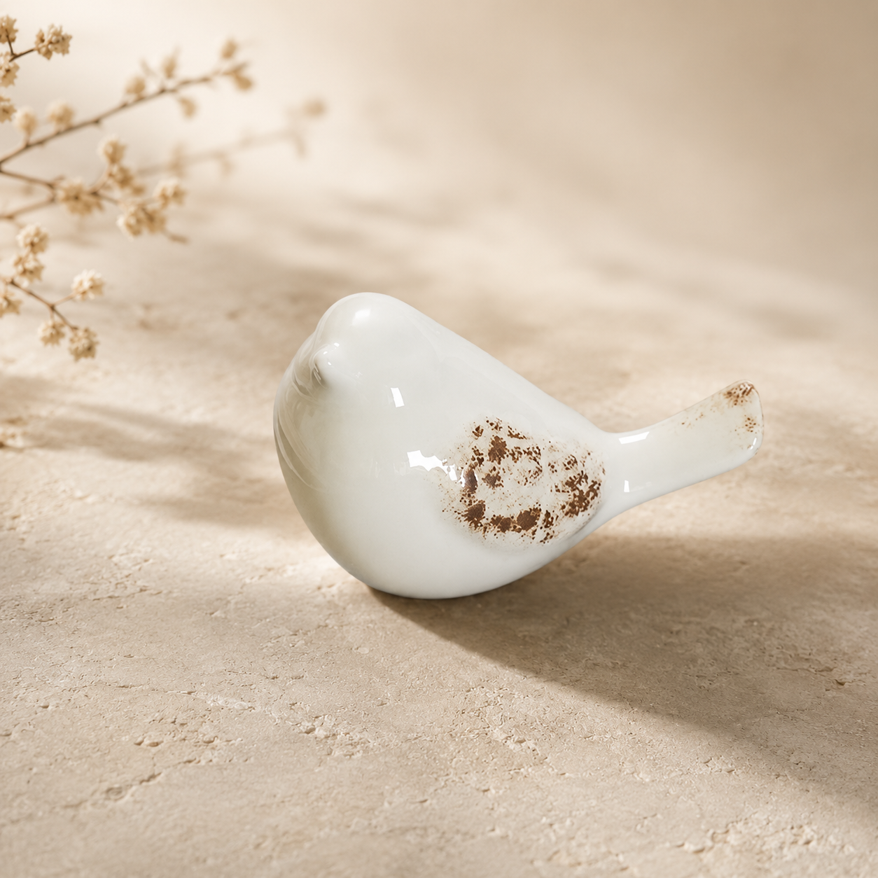 Handmade Glazed Bird Ornament