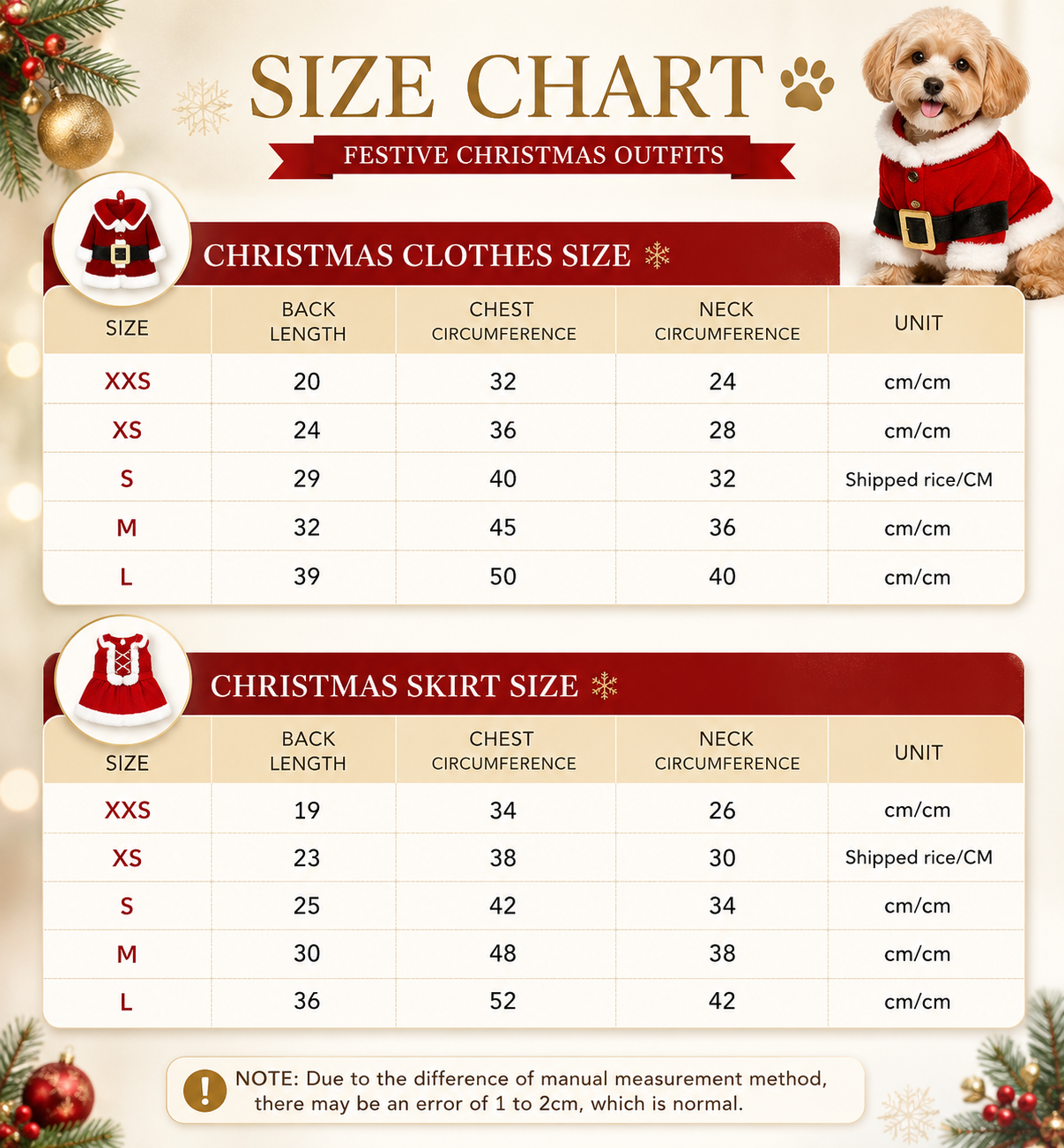 Santa Paws Christmas Dog & Cat Costume