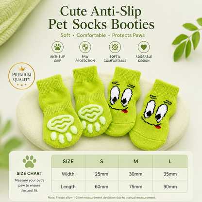 Cute Anti-Slip Dog & Cat Socks Booties – Soft Paw Protection for Small Pets