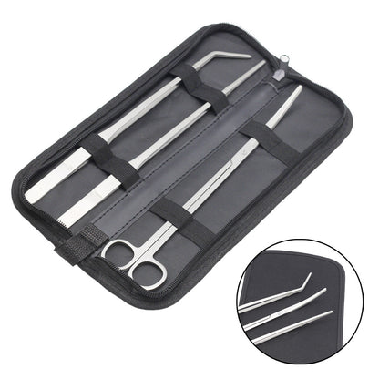 Professional Aquascaping Tool Kit – Stainless Steel Aquarium Plant Maintenance Set (3PCS / 5PCS)