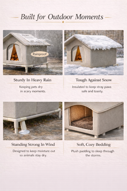 Insulated Outdoor Cat & Small Animal House / The Warm Retreat