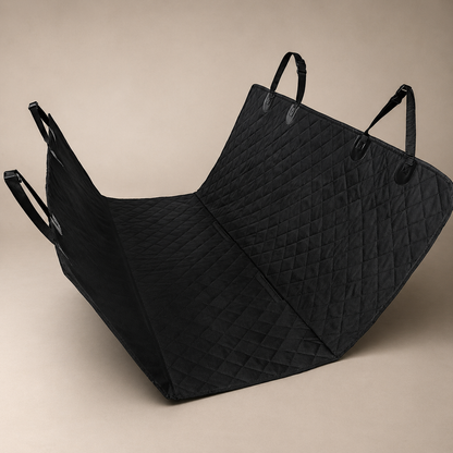 Dog Car Seat Hammock Cover with Mesh Window & Storage Pocket
