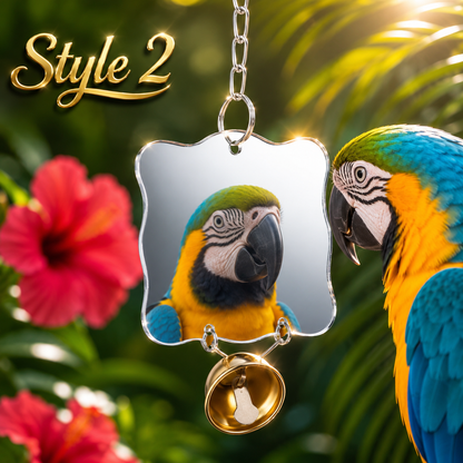 Peekaboo Bird Mirror Toy with Bell