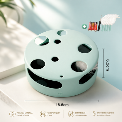 Whisker Chase™ Interactive Feather Maze Turntable Toy