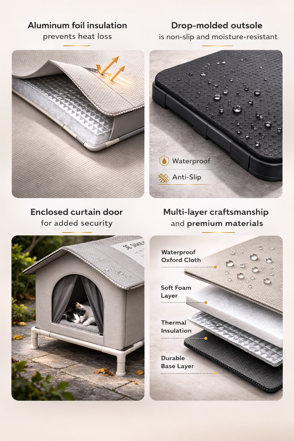 Insulated Outdoor Cat & Small Animal House / The Warm Retreat
