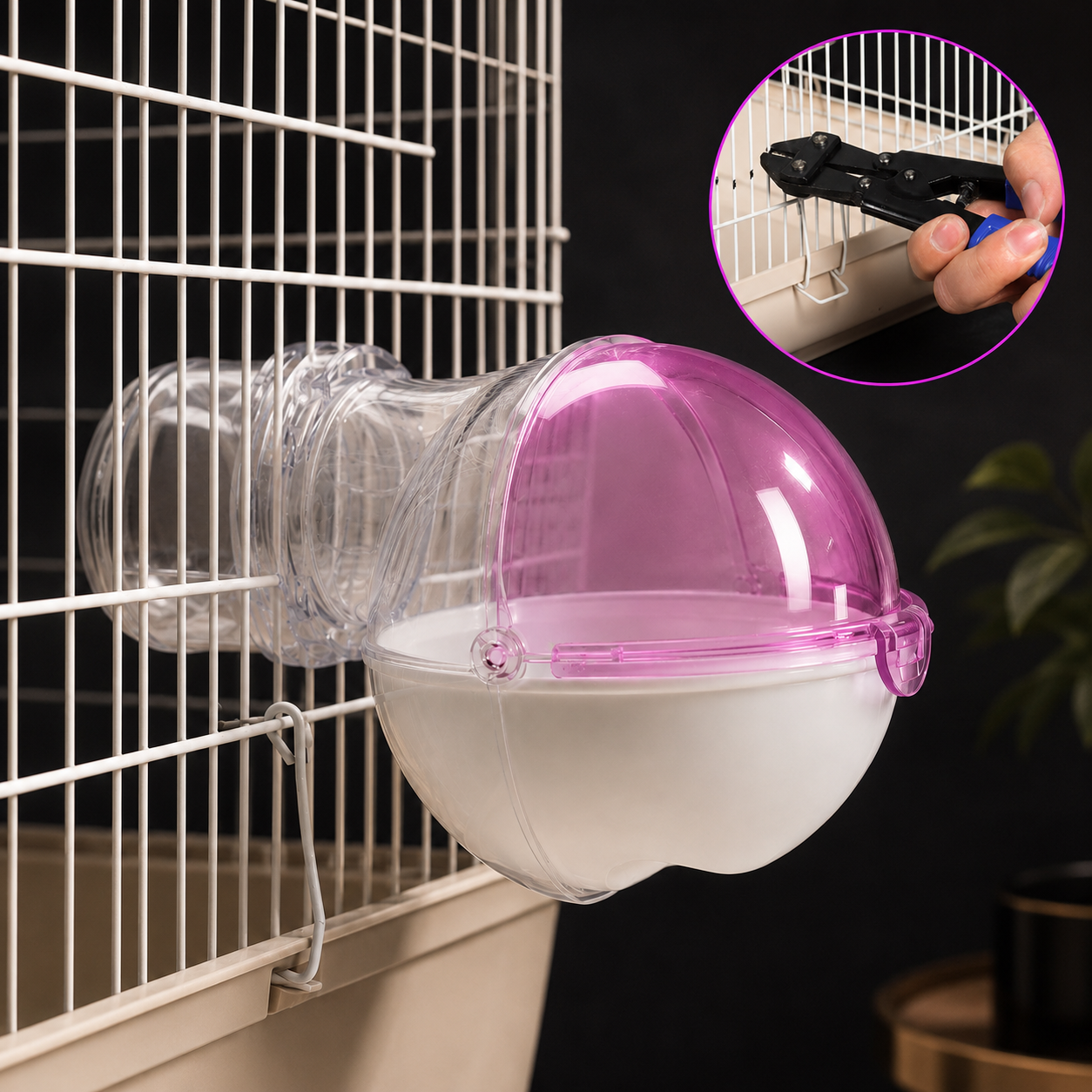 External Hamster Sand Bath Box