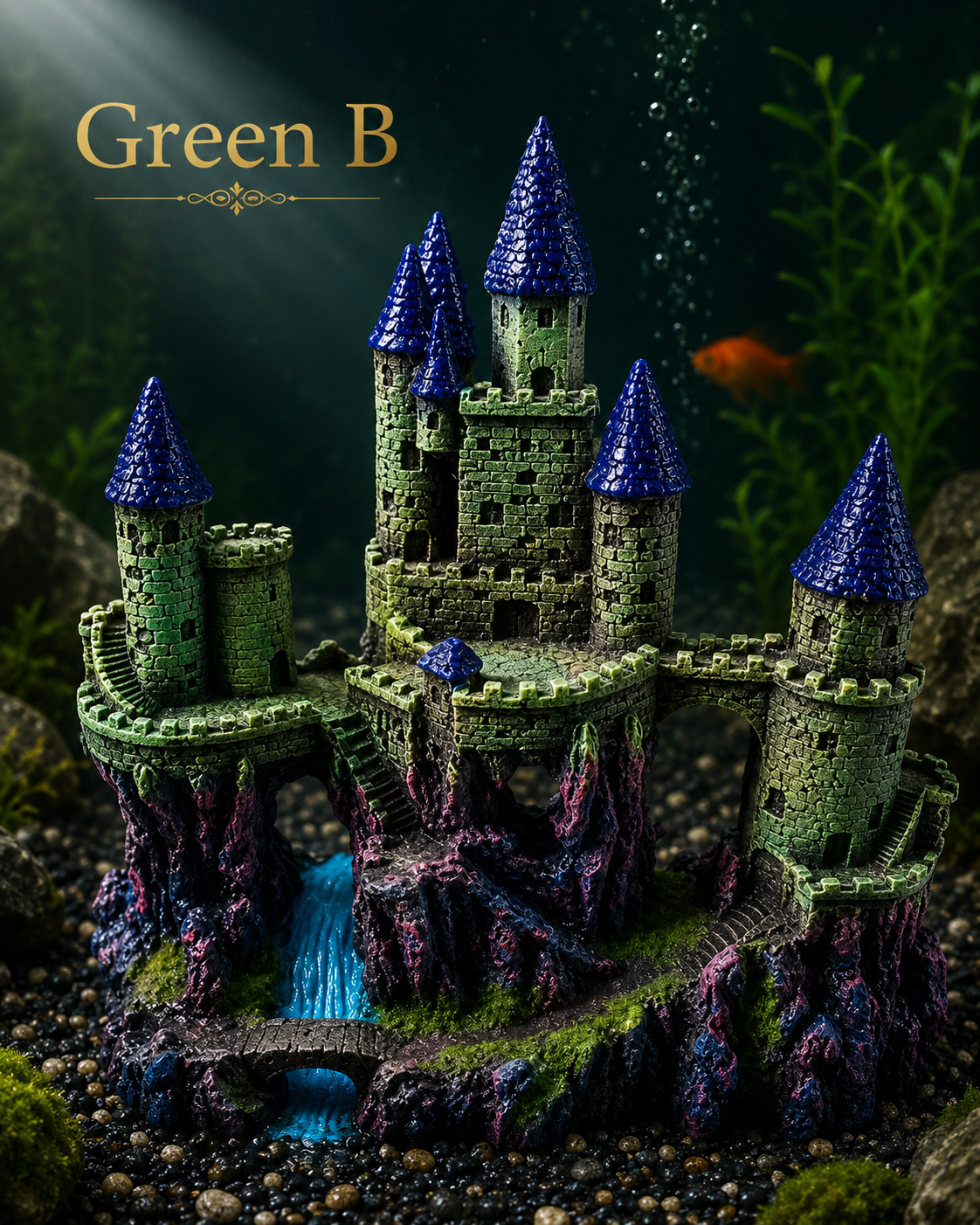 Fantasy Aquarium Castle Ornaments