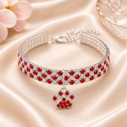 Diamond Style Cat Collar – Shiny Rhinestone Bling Collar
