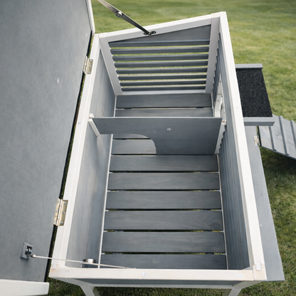 Outdoor Rabbit Hutch with Ramp / Bunny Bungalow
