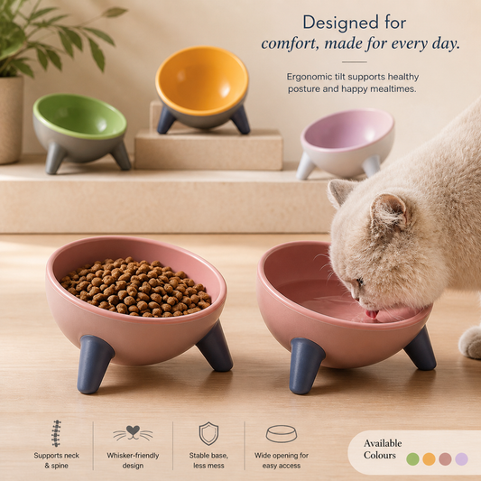 Tilted Pet Feeding Bowl