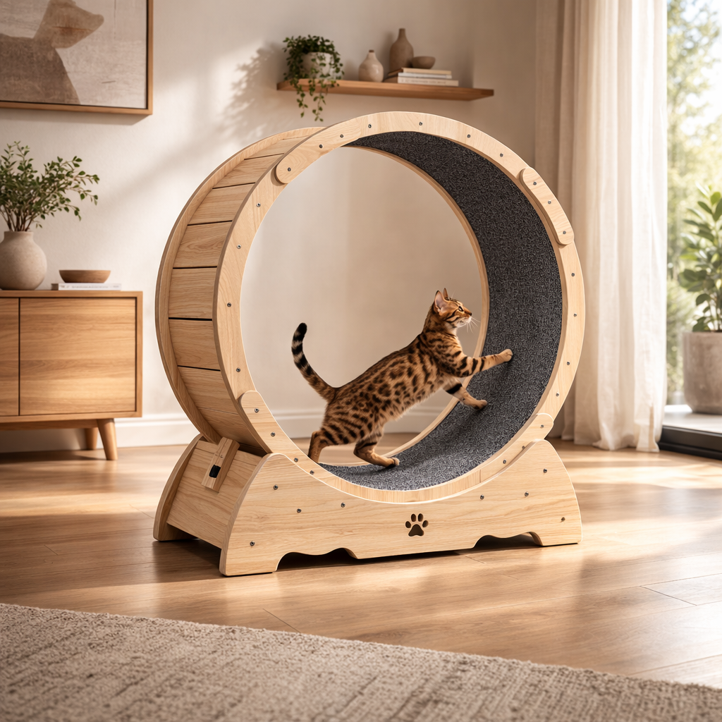 Cat Exercise Wheel – Silent Running Wheel for Cats, Bunnies & Small Dogs
