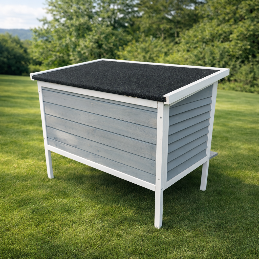 Outdoor Rabbit Hutch with Ramp / Bunny Bungalow