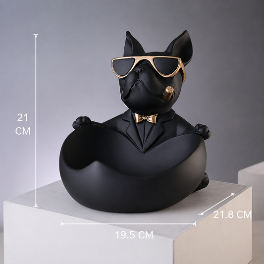Classy French Bulldog Storage Ornament