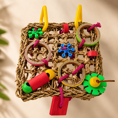 Colourful Parrot Chew Activity Mat Toy