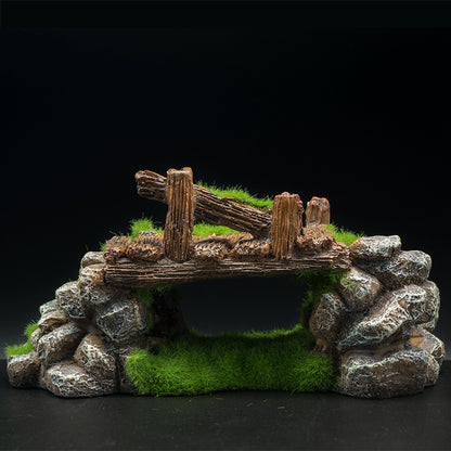 Natural Rock & Moss Hideout – Aquarium & Reptile Habitat Decoration