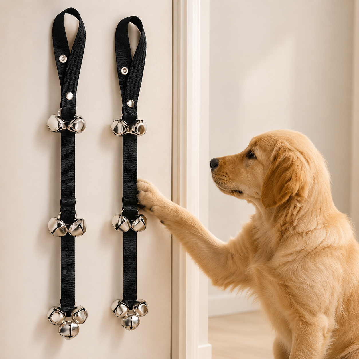 Adjustable Dog Door Bells for Potty Training – Hanging Housebreaking Training Bells