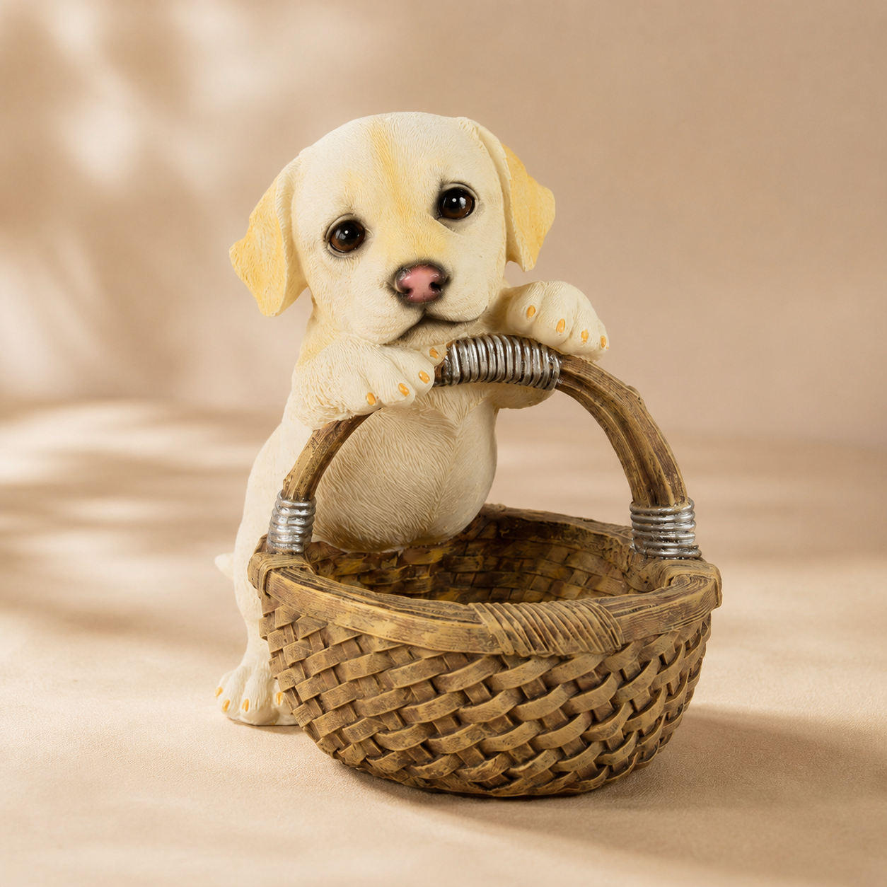 Cute Dog Basket Storage Ornament