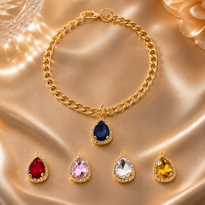 Enchanted Drop Gem Cat Collar