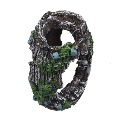 Aged Barrel Aquarium Ornaments – Resin Fish Tank Hideaway Décor