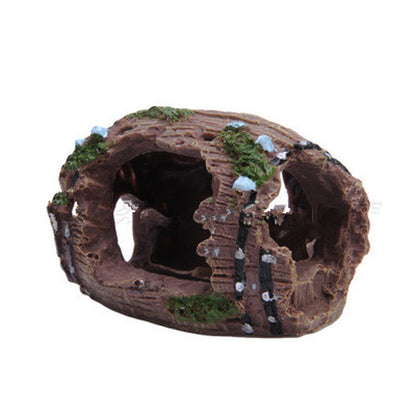 Aged Barrel Aquarium Ornaments – Resin Fish Tank Hideaway Décor