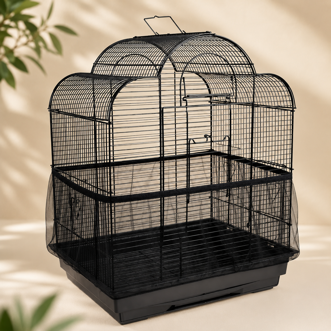 Mesh Bird Cage Seed & Dust Guard Cover