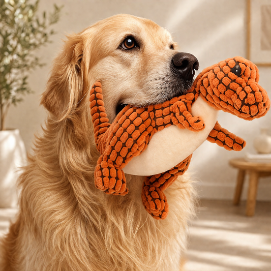 Cute Dino Plush Squeaky Toy for Dogs