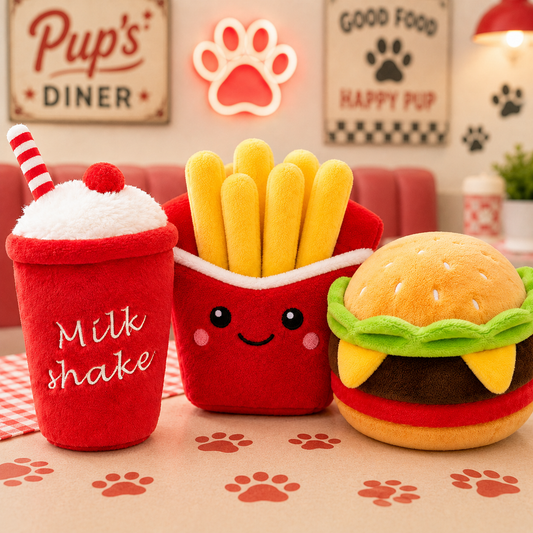 Cute Fast Food Plush Dog Toy Collection