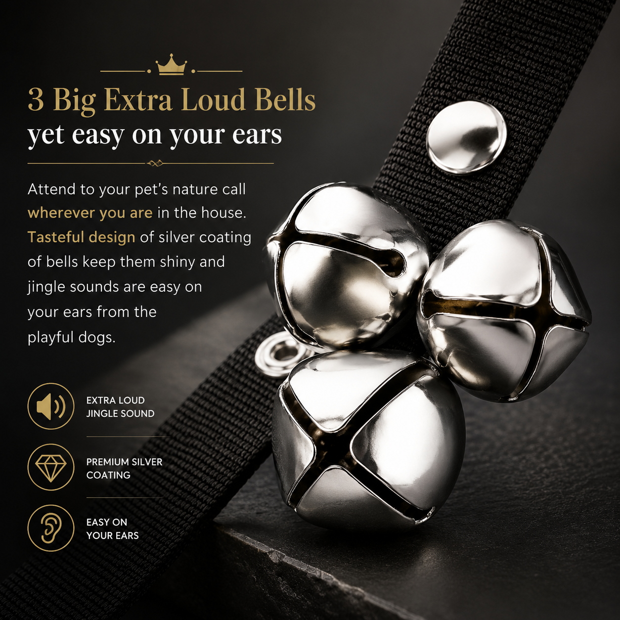 Adjustable Dog Door Bells for Potty Training – Hanging Housebreaking Training Bells