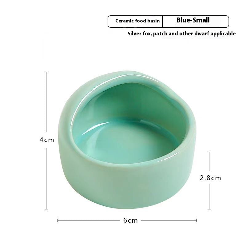 Ceramic Hamster Food Bowl – Anti-Tip Small Pet Feeding Dish