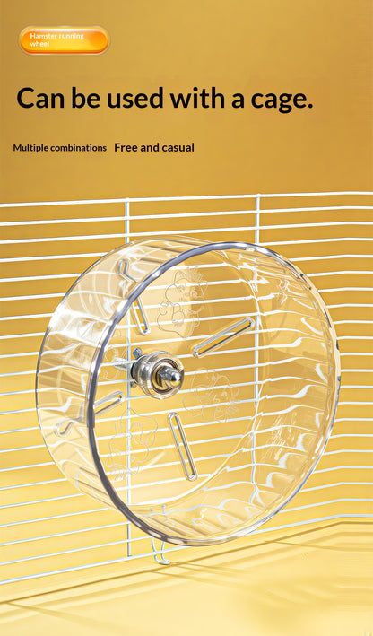 Transparent Hamster Running Wheel  – Ultra-Quiet Adjustable Exercise Wheel