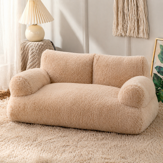 Luxury Plush Pet Sofa Bed for Cats & Small Dogs (Warm & Cozy)
