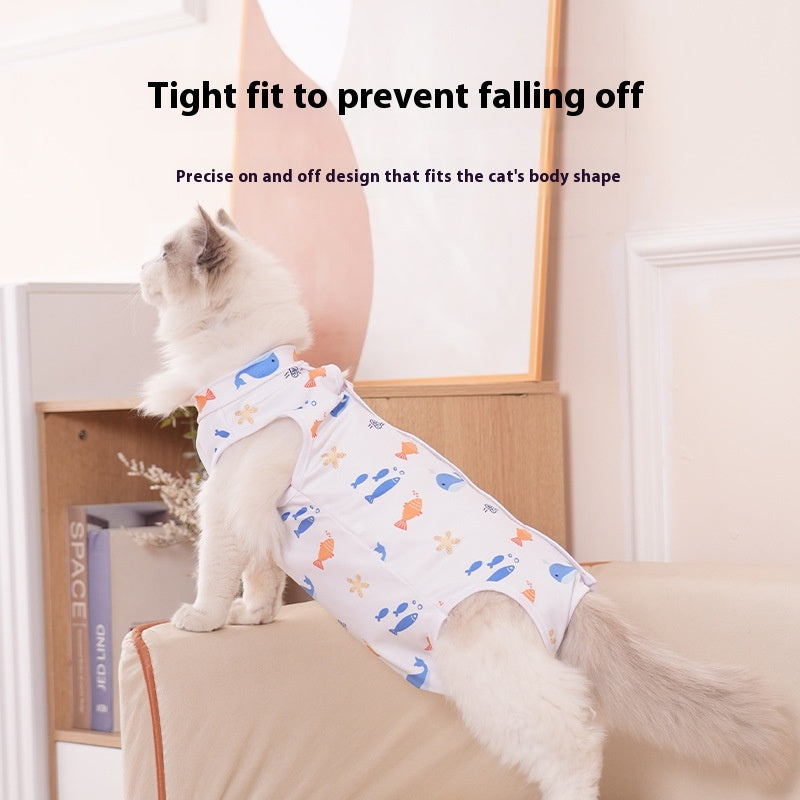 Cat Recovery Clothing – Soft Post-Sterilization Healing Wear for Cats (A–J Designs)