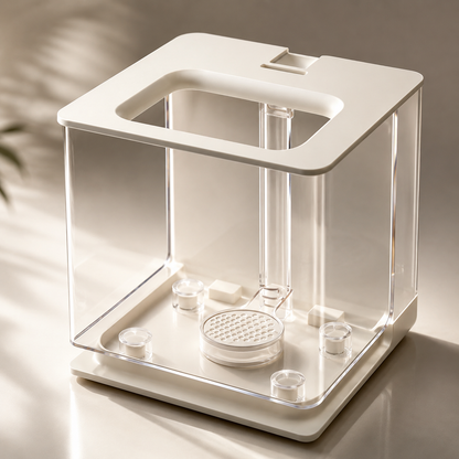 Self-Cleaning Nano Fish Tank (2.5L) – Compact Desktop Aquarium