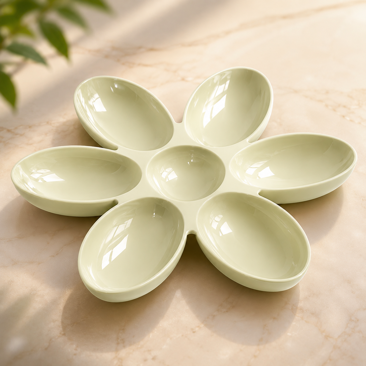 Multi-Section Cute Feeding Dish - Adorable Flower Pet Bowl for Puppies or Kittens