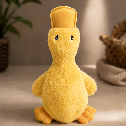 Fluffy Duck Plush Dog Toy (Soft Squeaky Duck)