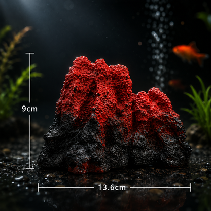 LED Volcano Aquarium Ornament with Bubble Effect