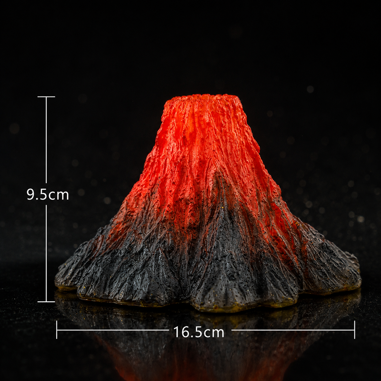 LED Volcano Aquarium Ornament with Bubble Effect