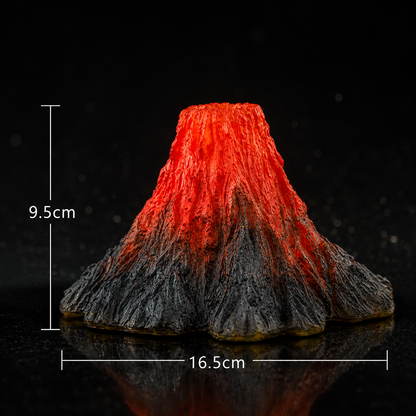 LED Volcano Aquarium Ornament with Bubble Effect