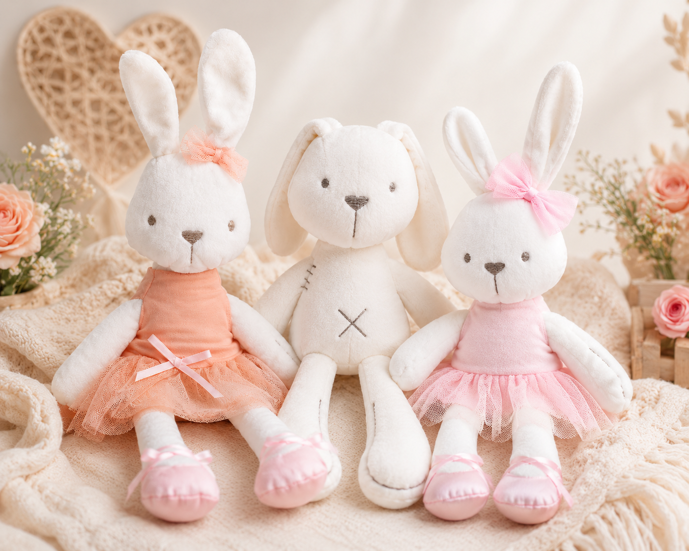 Plush Bunny Dog Toy – Soft Comfort Rabbit Plush Toy for Dogs
