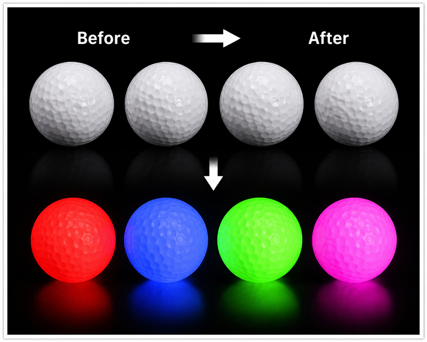LED Glow Golf Balls for Tiny Dogs – Durable Light-Up Fetch Golf Balls