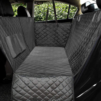 Dog Car Seat Hammock Cover with Mesh Window & Storage Pocket