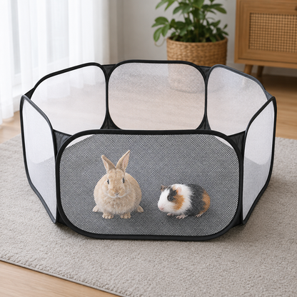 Portable Foldable Small Pet Playpen – Breathable Indoor & Outdoor Exercise Fence