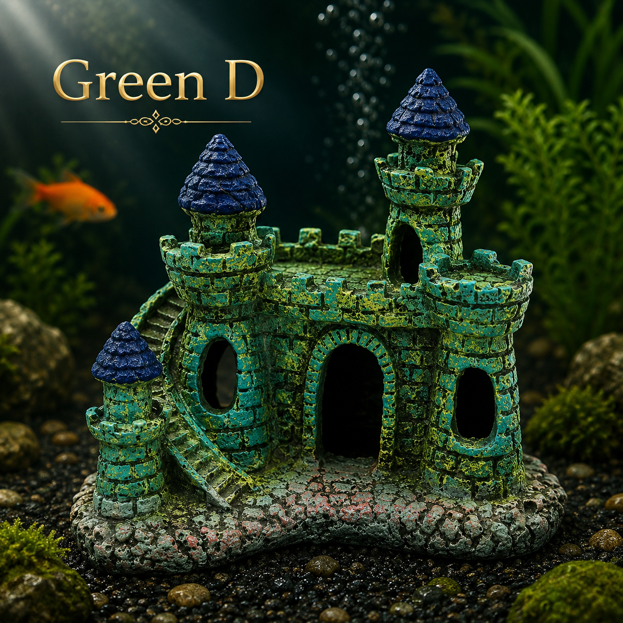Fantasy Aquarium Castle Ornaments