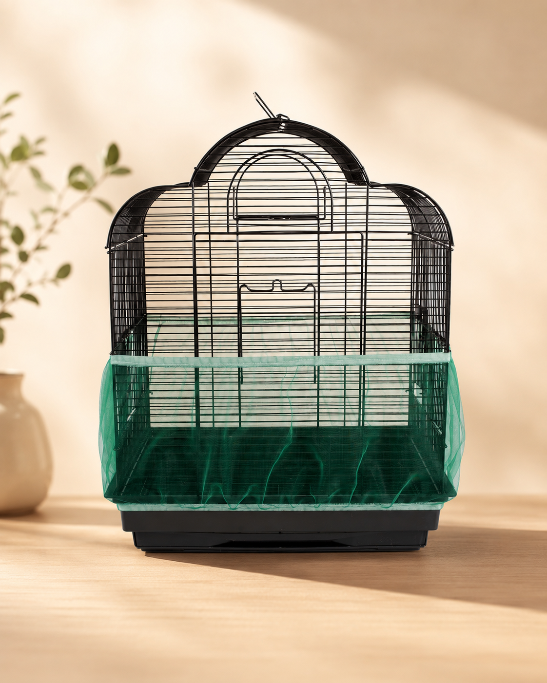 Mesh Bird Cage Seed & Dust Guard Cover