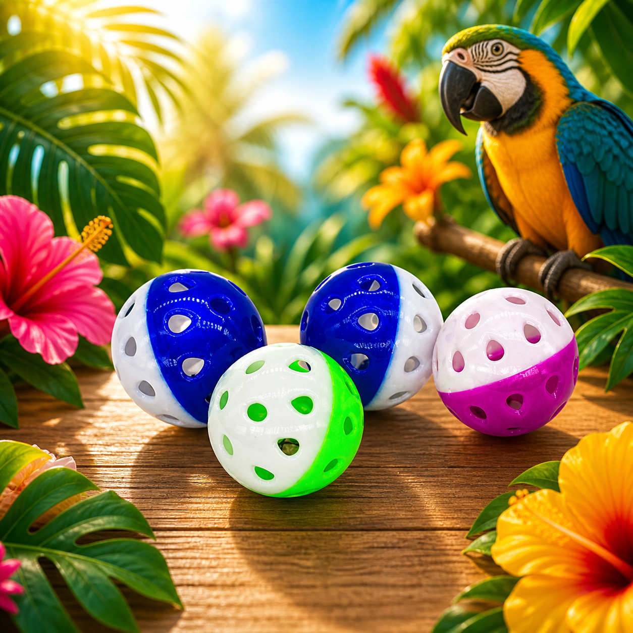 Interactive Play Toy Set for Parrots & Pet Birds