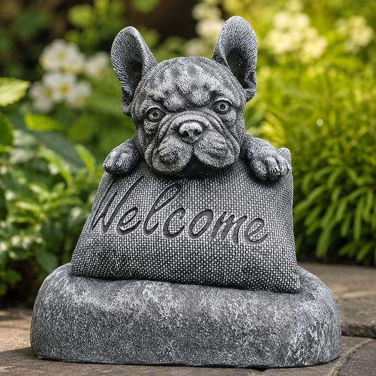 French Bulldog Welcome Garden Ornament