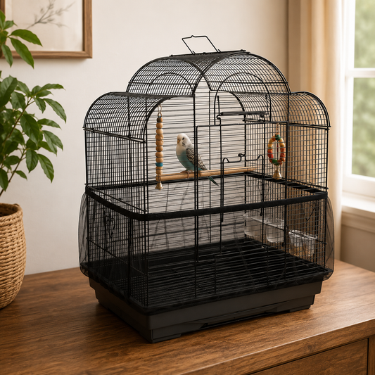 Mesh Bird Cage Seed & Dust Guard Cover