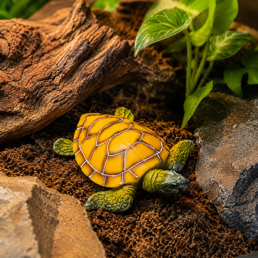 Yellow Turtle Reptile Tank & Terrarium Ornament