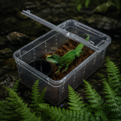 Transparent Reptile Feeding & Transport Box